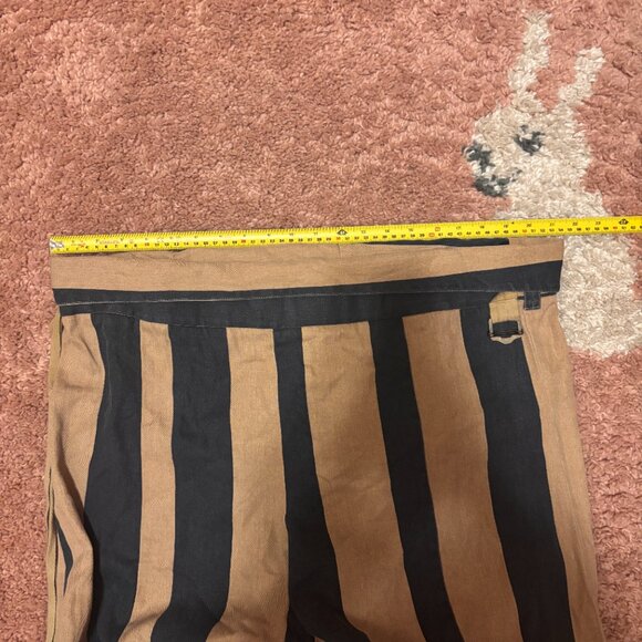 Free People Majorie High Waist Palazzo Pants Striped WideLeg Tie Boho Small READ - Picture 9 of 11